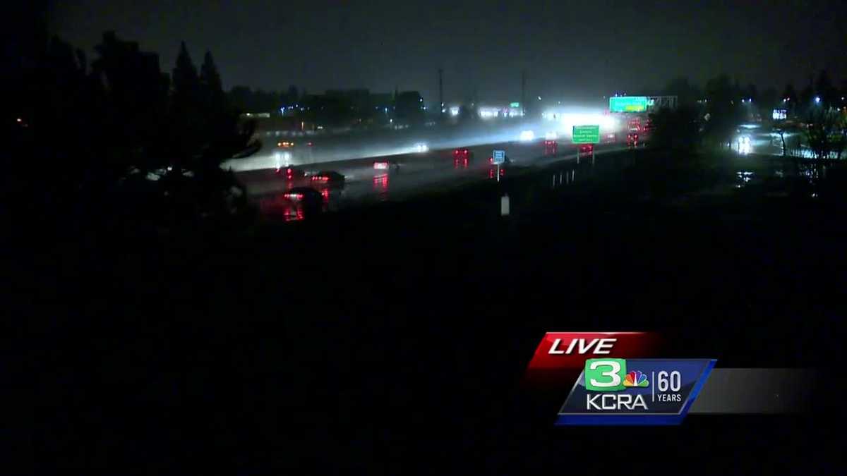 Big rig jackknives on Highway 50 blocks 3 lanes
