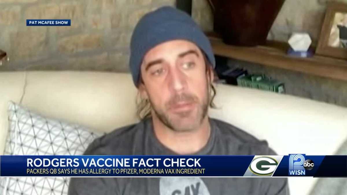 Aaron Rodgers says he's allergic to the COVID mRNA vaccines. Is