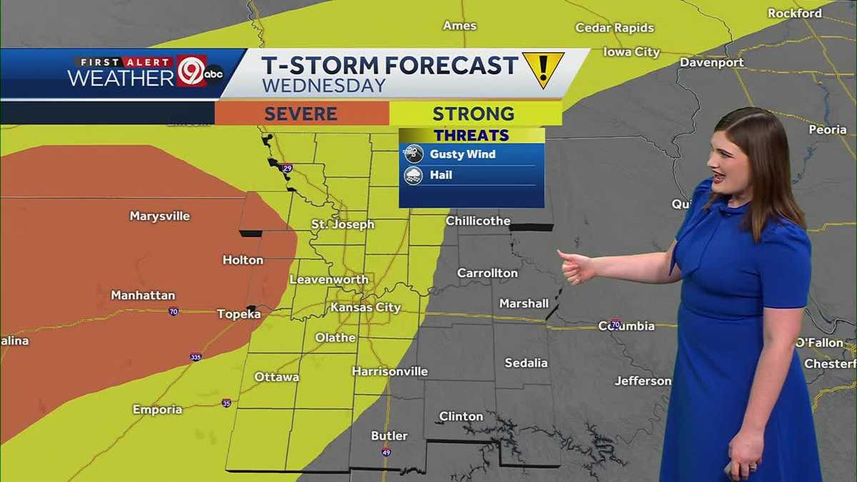 Kansas City may see strong to severe storms Wednesday evening