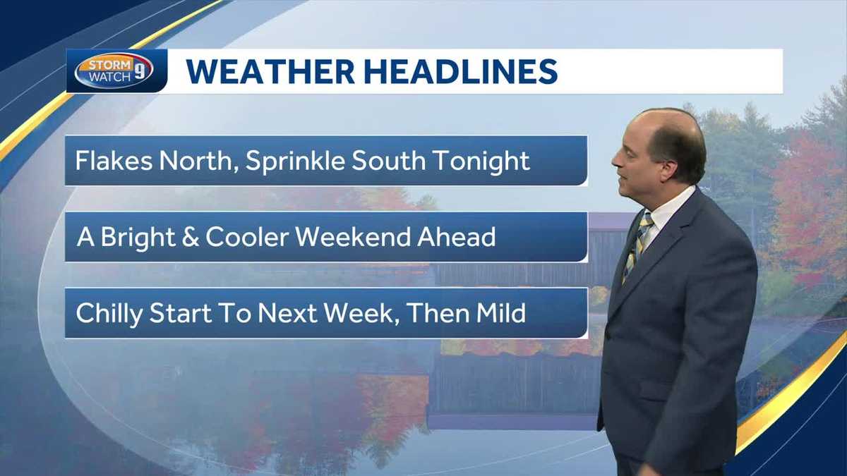 New Hampshire weather video Bright and cool this weekend