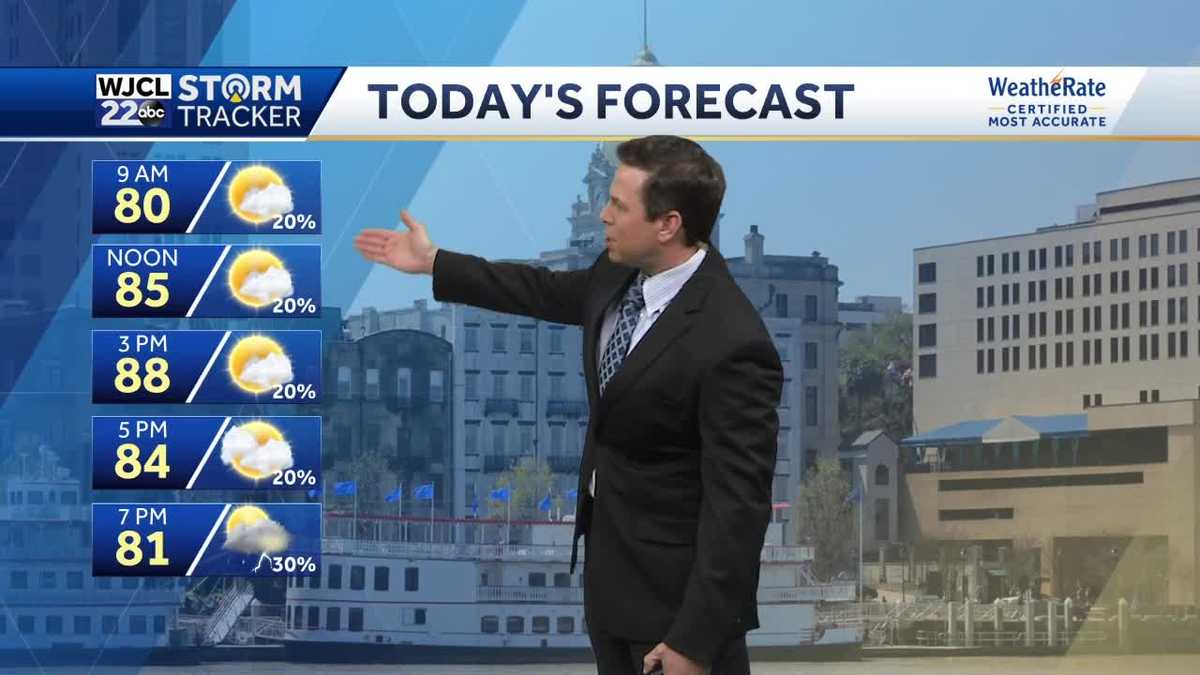 Mainly dry today but a good chance for rain and storms on Friday