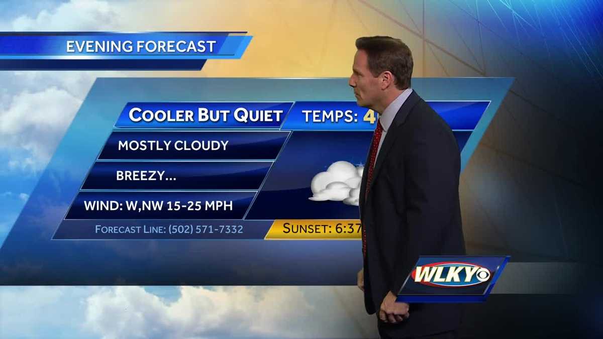 Cooler temperatures, mostly cloudy, breezy