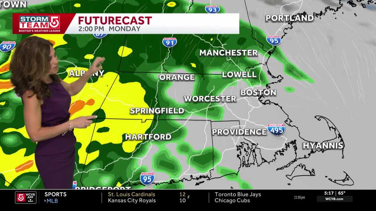 Monday rain, warmer midweek pattern