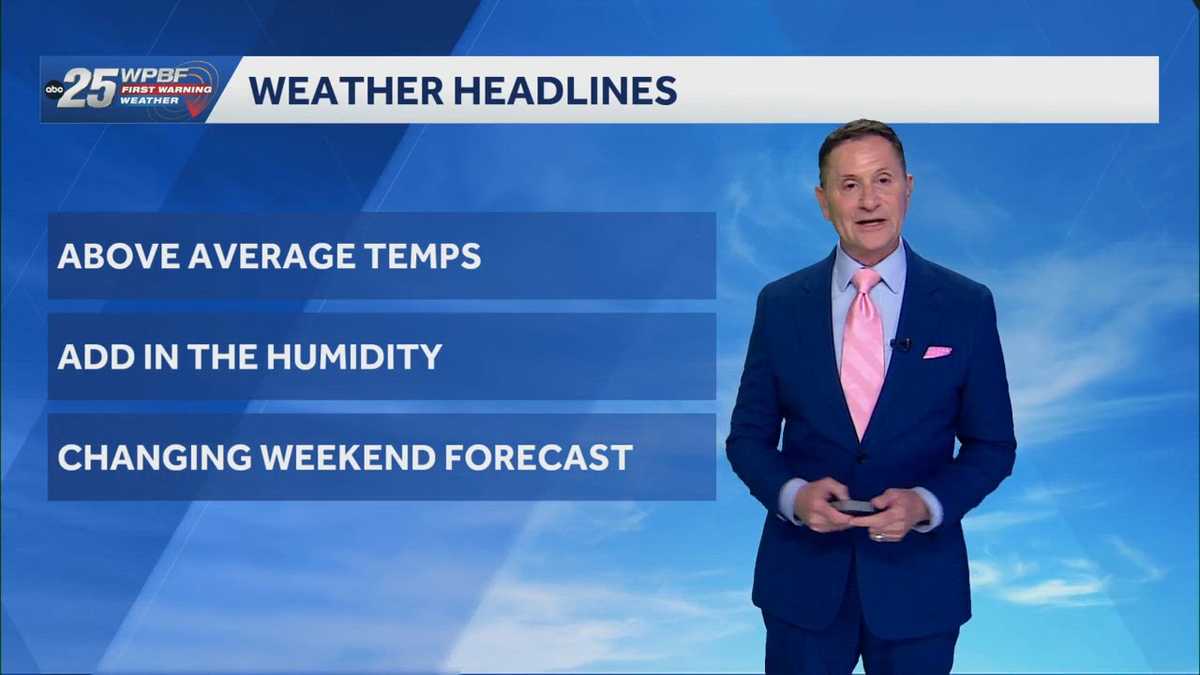 Higher rain chances Sunday