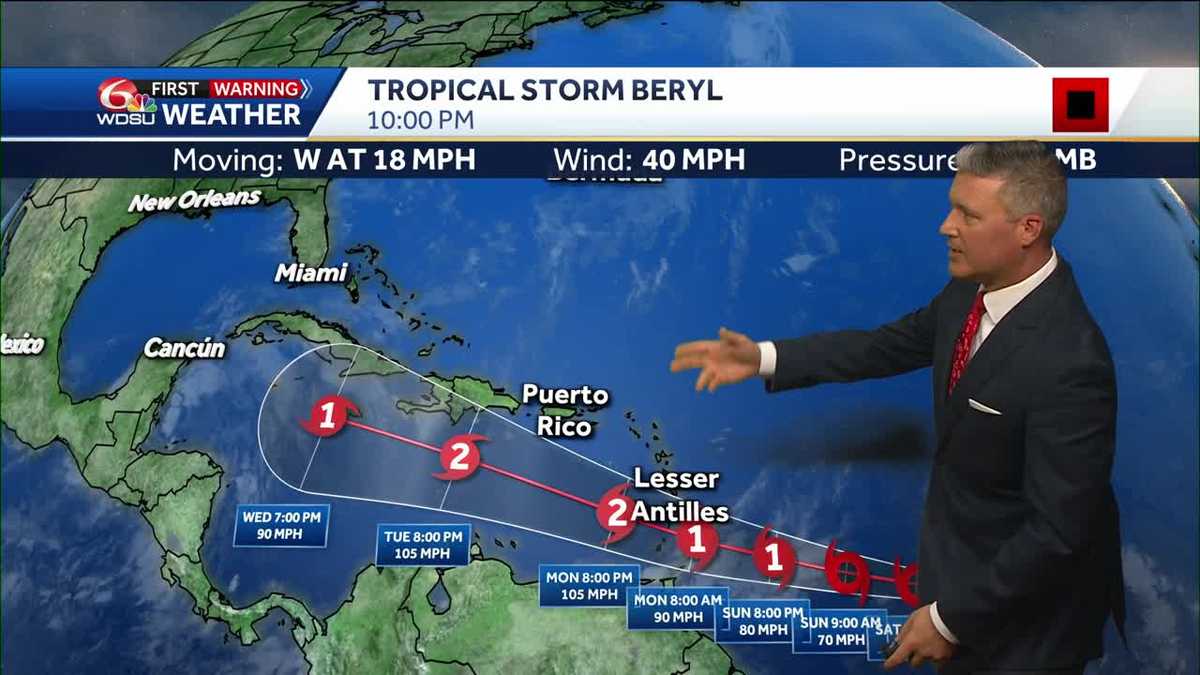 New Orleans weather forecast how hot it'll be Tropical Storm Beryl