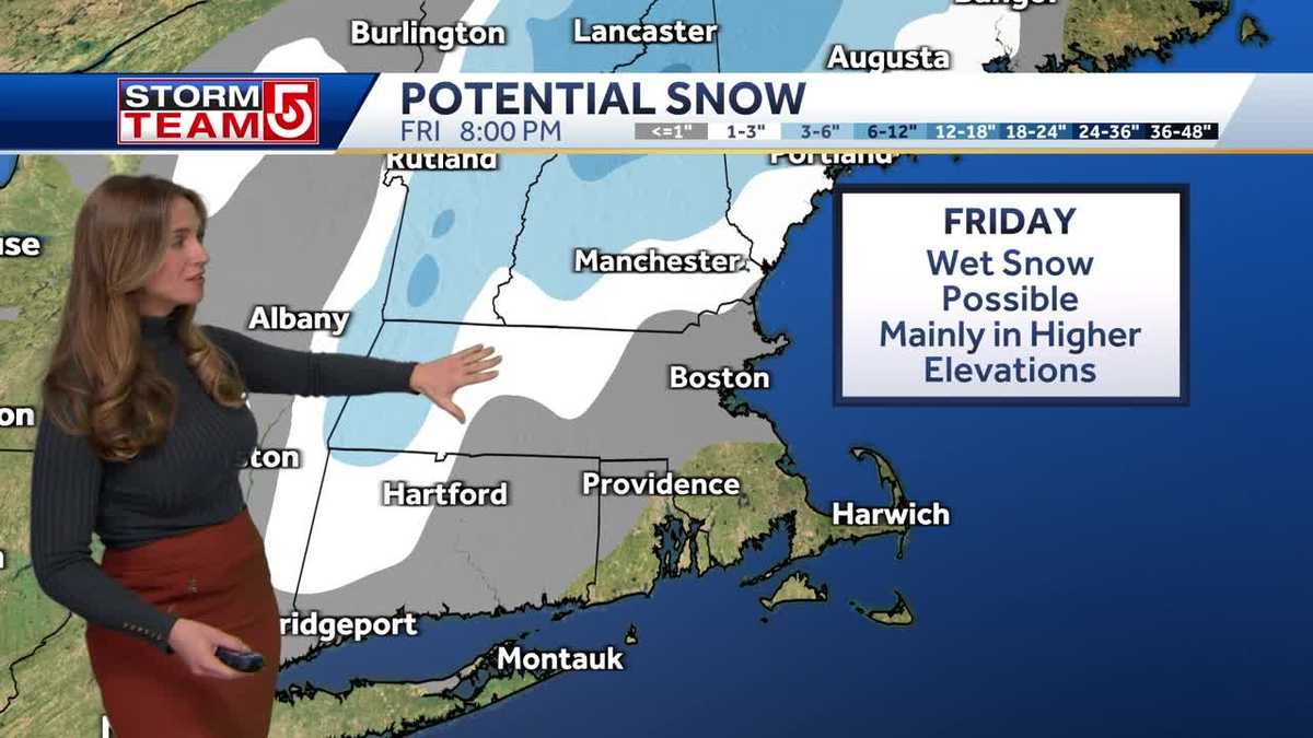 Video: Mostly mild week ends with a chance for wet snow