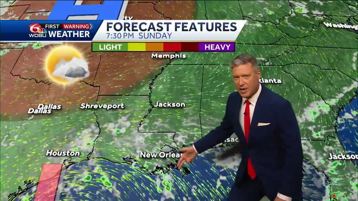 New Orleans weather forecast when will it rain how hot will it be