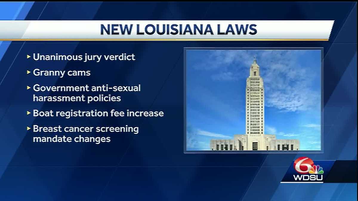 ICYMI New laws in Louisiana