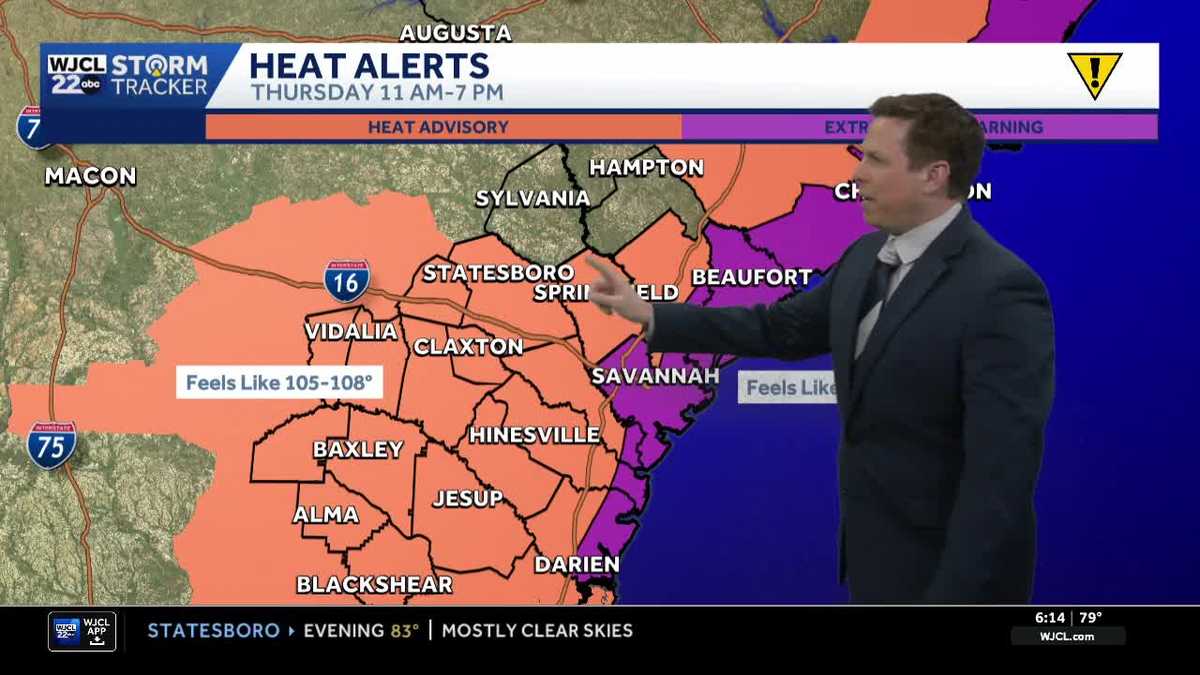 Hot and humid weather hangs over Savannah into Friday
