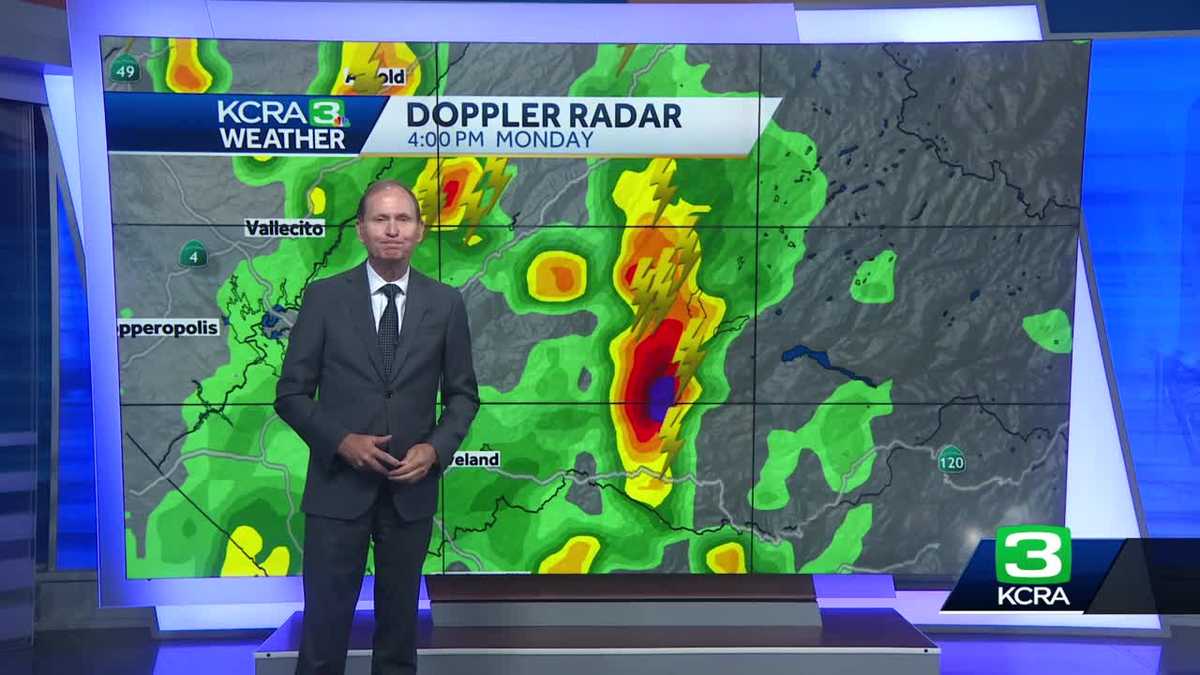 Thunderstorms expected in Northern California on Monday