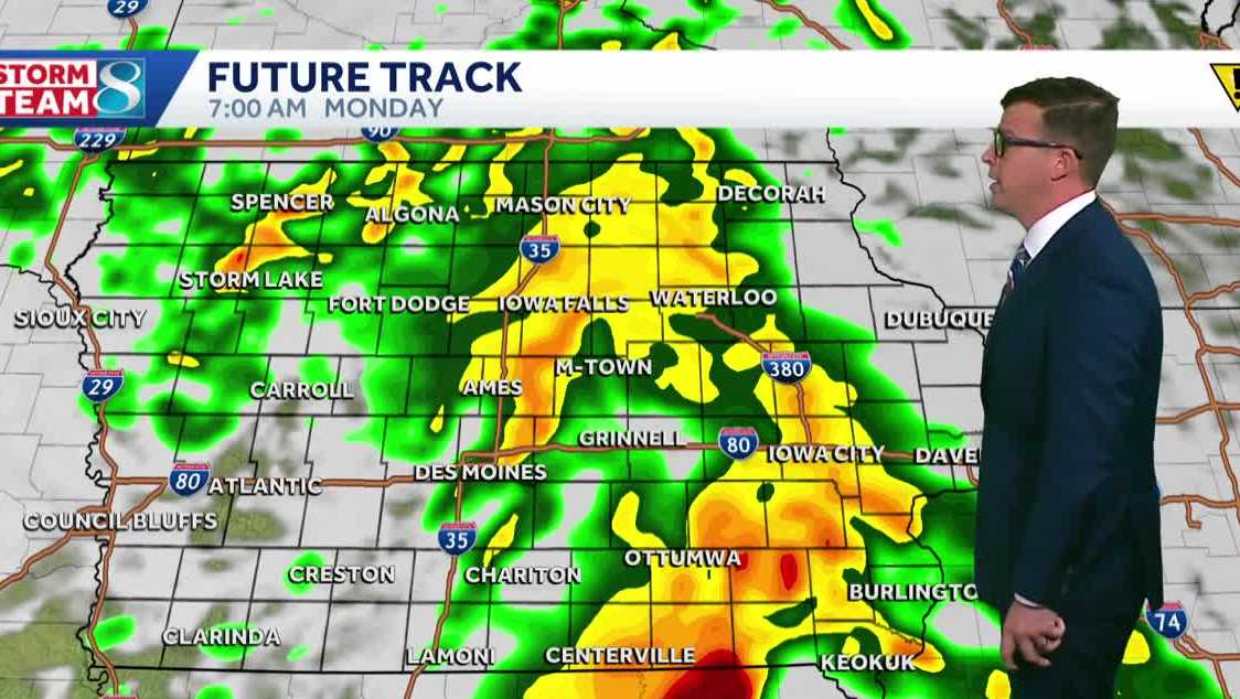 Iowa weather: A stormy start to the week