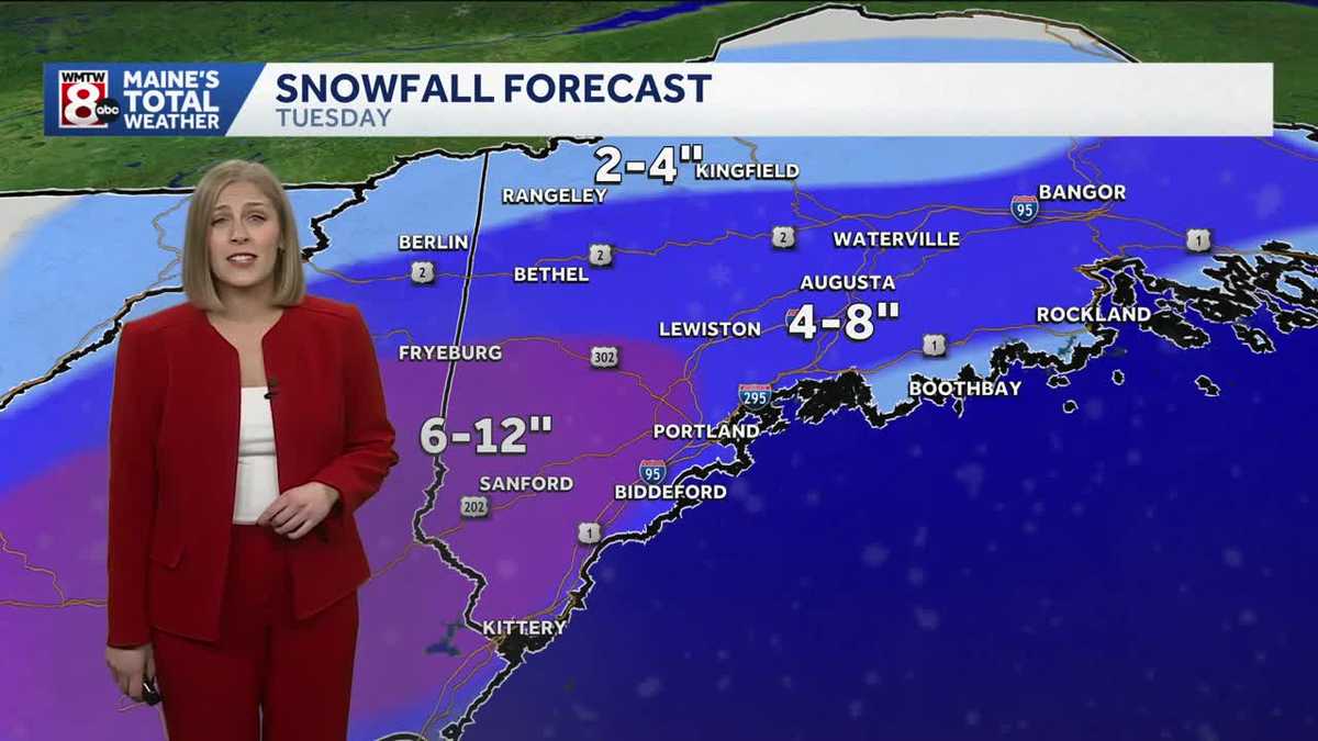 Maine to see heavy snow during Tuesday's evening commute
