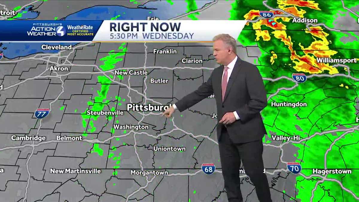 Isolated rain showers Thursday