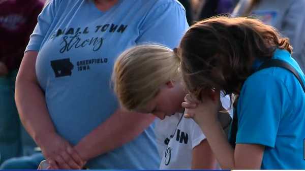 'we're going to rebuild': greenfield holds vigil one week after deadly tornado