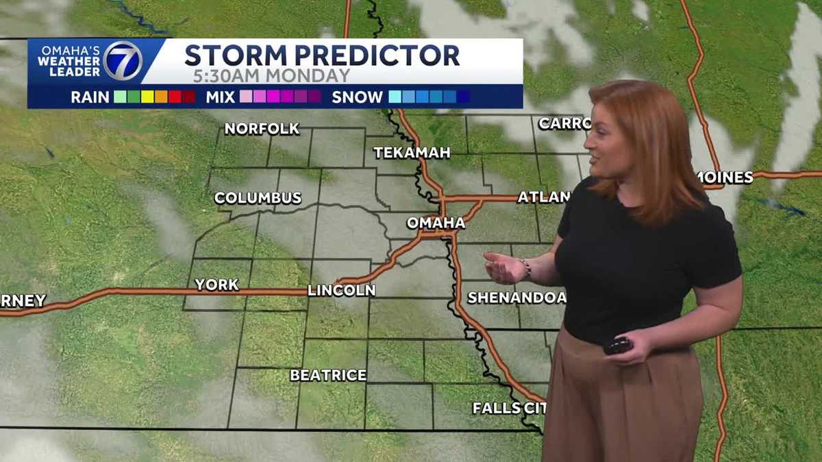 Cloudy, cool Monday for Omaha area - KETV