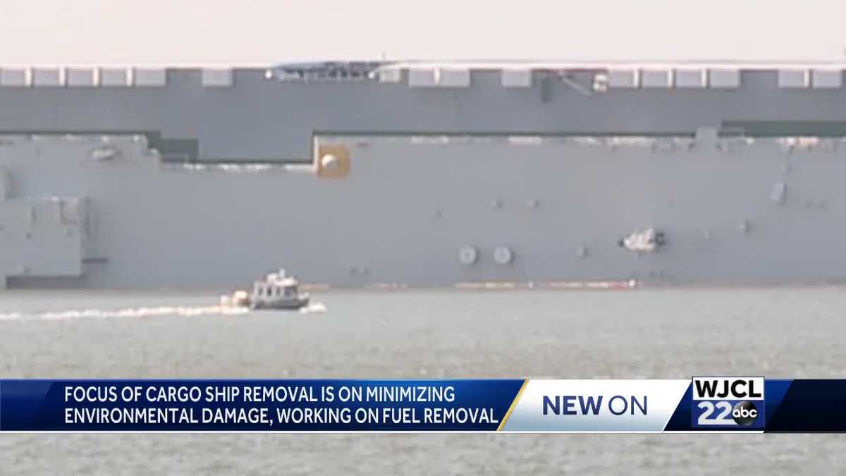 No timeline for capsized cargo ship near St. Simons to be removed