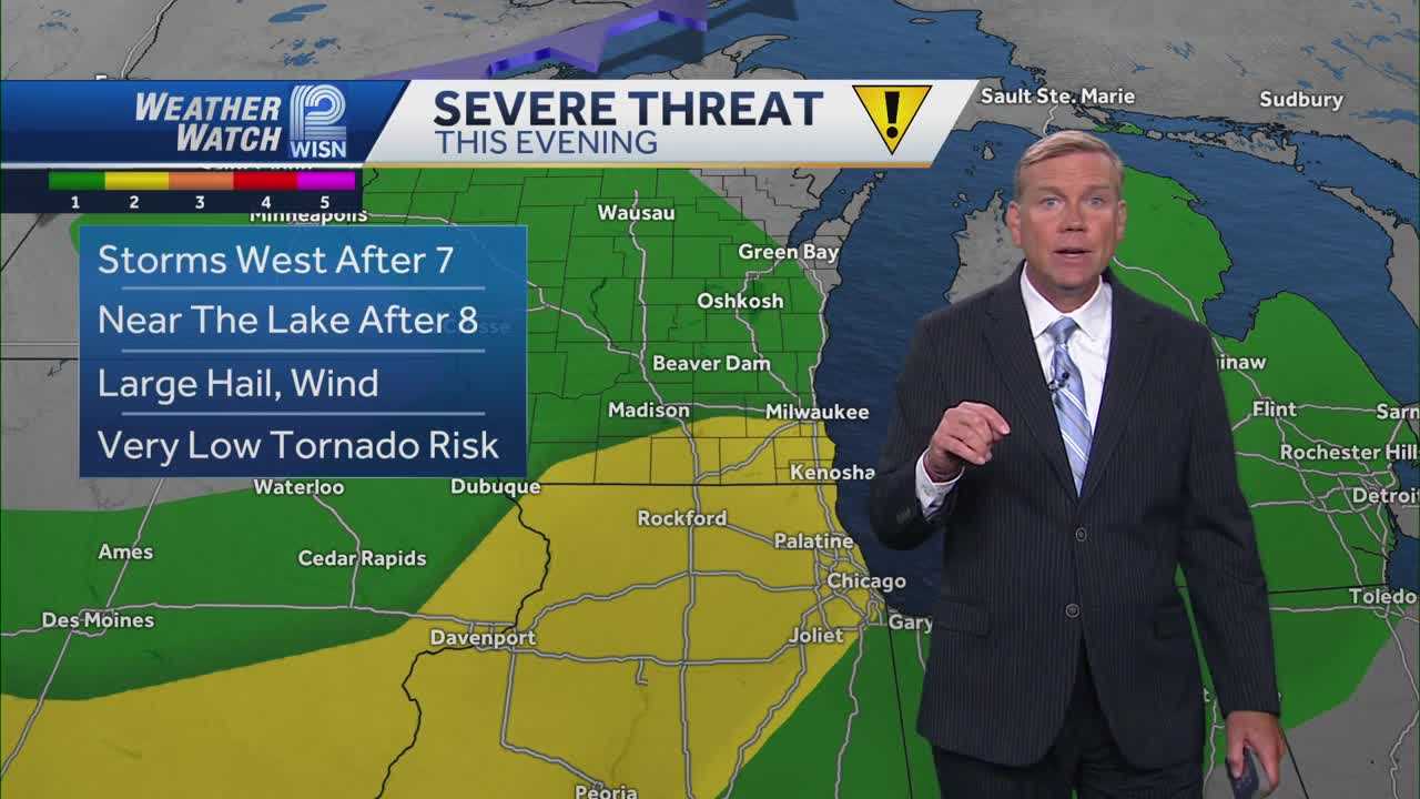 Severe Thunderstorm Watch Until 10 P.m. Includes 6 Counties In SE Wisconsin