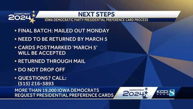 Iowa politics: More than 19,000 Iowa Democrats request presidential preference cards - Vimarsana News