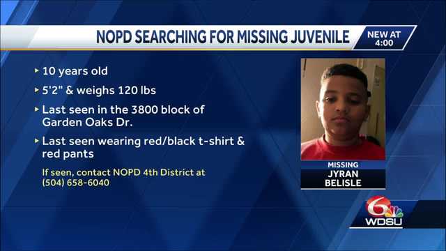 New Orleans police searching for missing 10-year-old boy - Vimarsana News