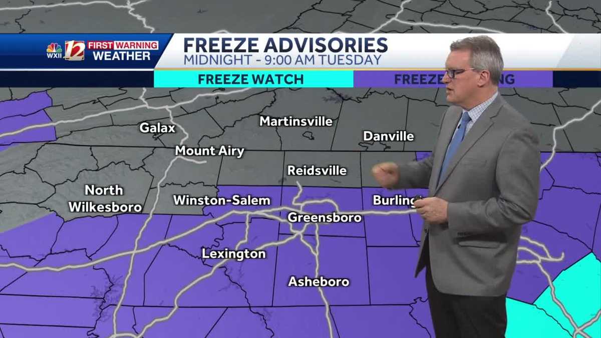 Freeze Warning Monday night and snow flurries Tuesday - IPM Newsroom