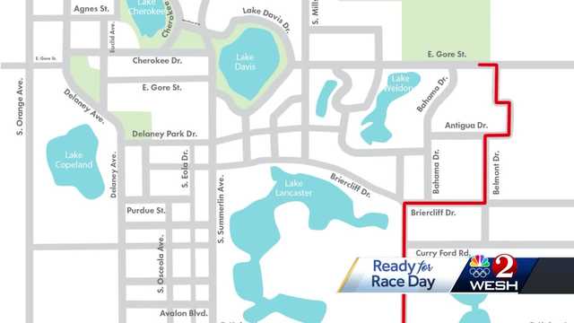 See course map for 2025 OUC Orlando Half Marathon | Ready for Race Day