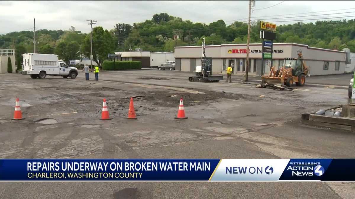 Large water main break shuts down portion of Route 88 in Charleroi ...