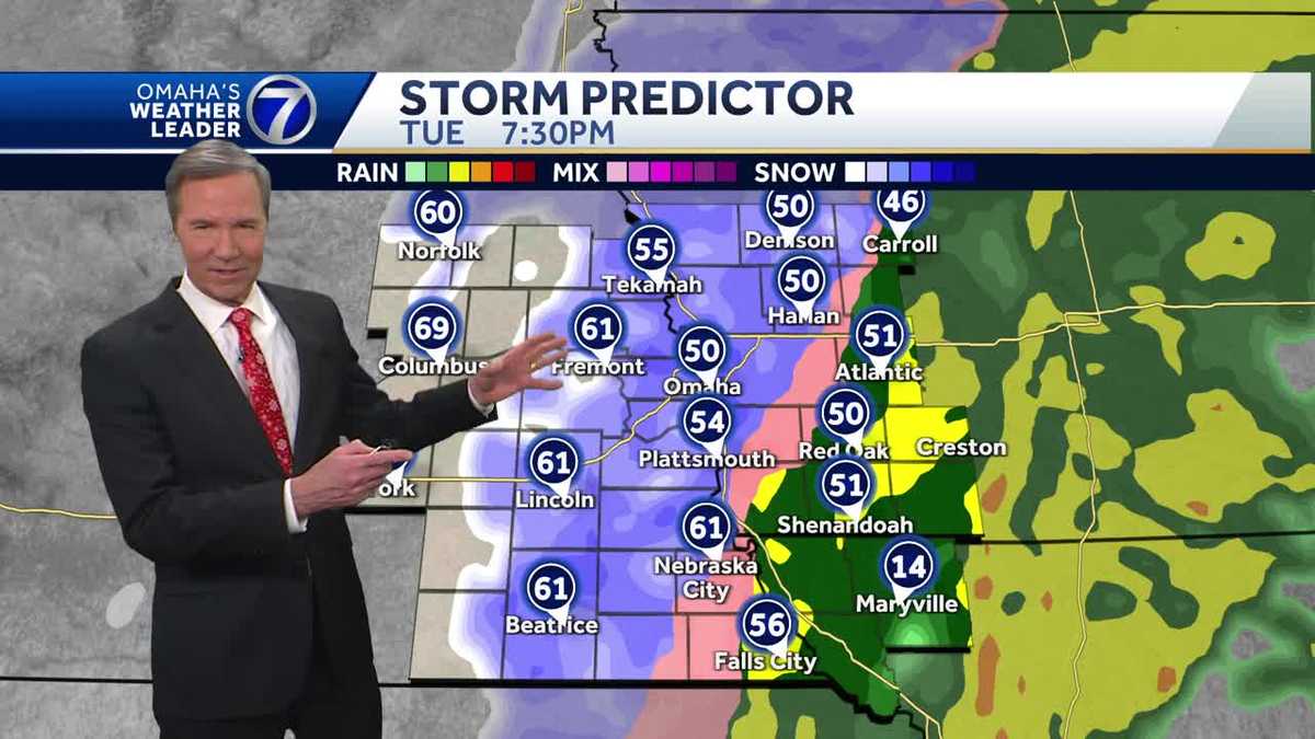 Blizzard conditions tonight in Omaha, rain turning to snow - KETV
