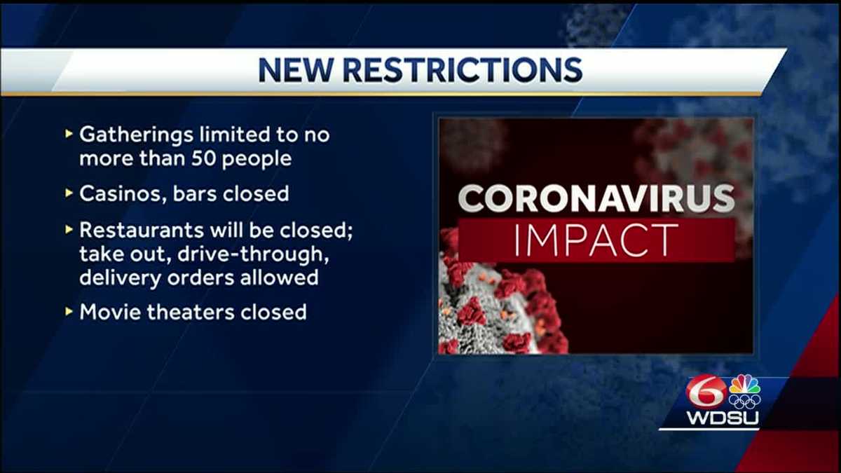 COVID19 What to know about Louisiana bar shutdowns, restaurant guidelines