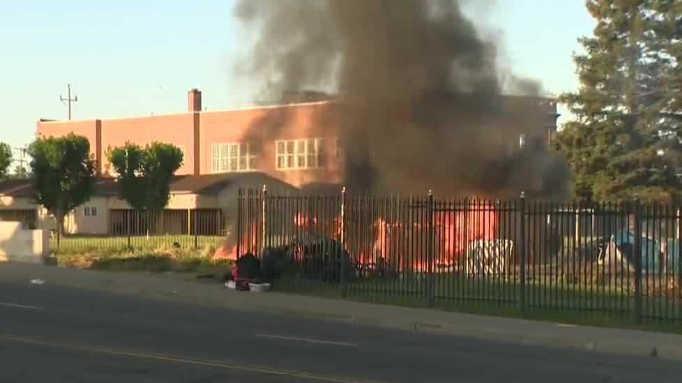 Debris fires spark in lead-up to encampment clean-up in Stockton