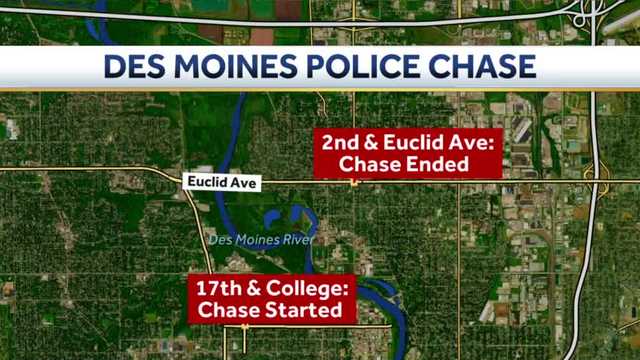 Police: Des Moines, Iowa man hit another car during chase Friday - Vimarsana News