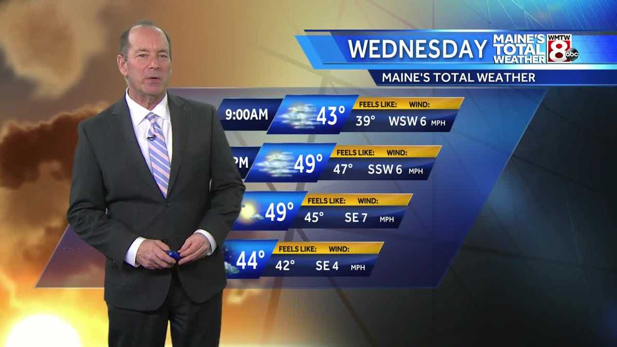 Partly sunny and mild once again on Wednesday