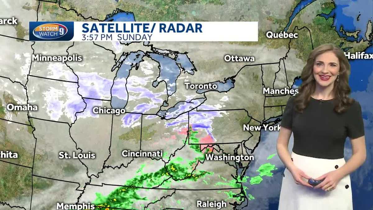 Watch: Light snow during the Monday morning commute