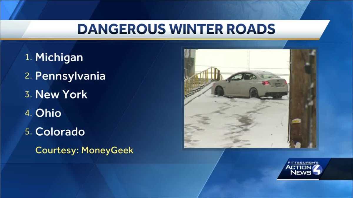 Pennsylvania is the secondmost dangerous state for winter driving, report says