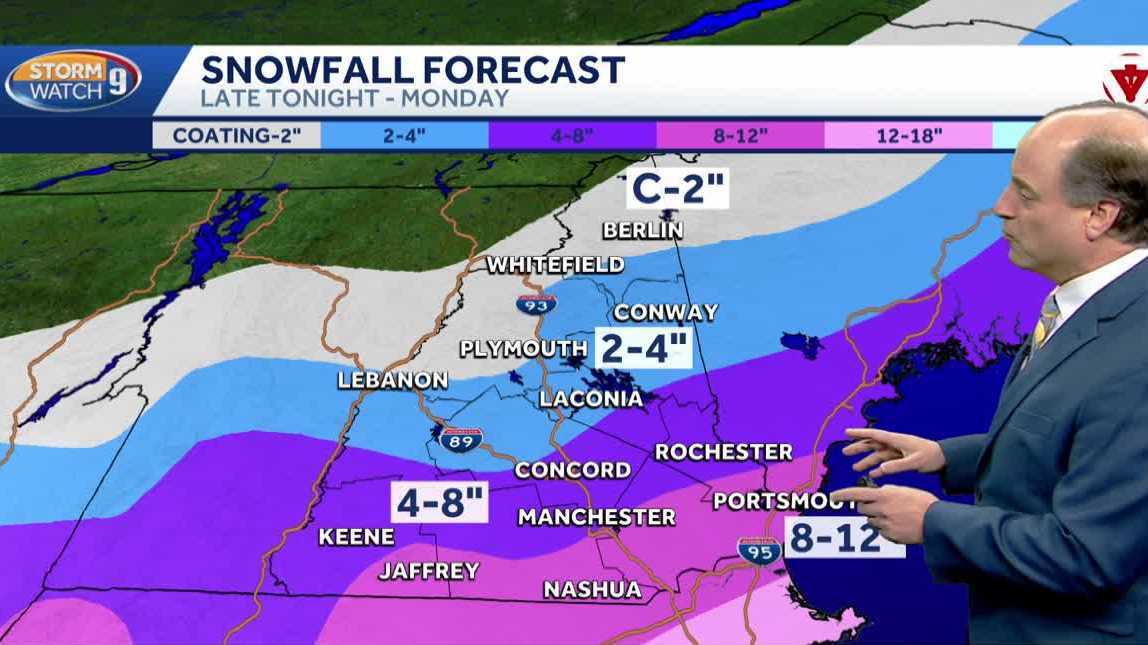 NH forecast video: Nor'easter to bring snow, winds overnight