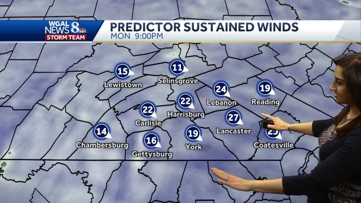 Seasonable Sunday, then windy, wetter, and warmer Monday