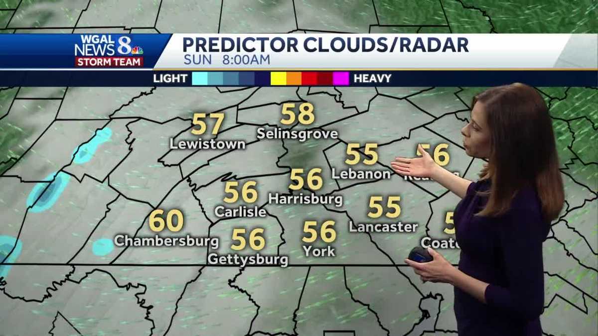Mostly cloudy and cooler today