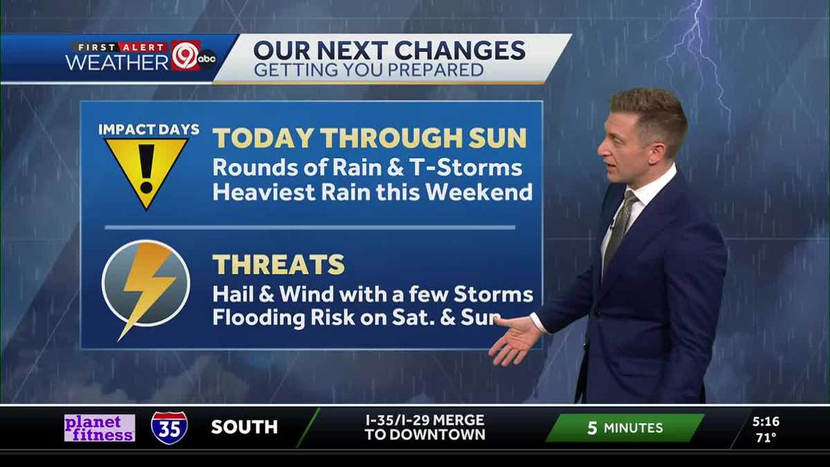 Rainy weather continues through the weekend