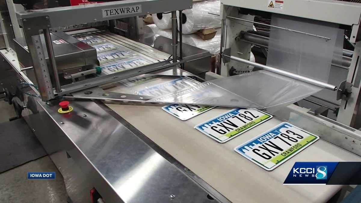 New Iowa license plates in production