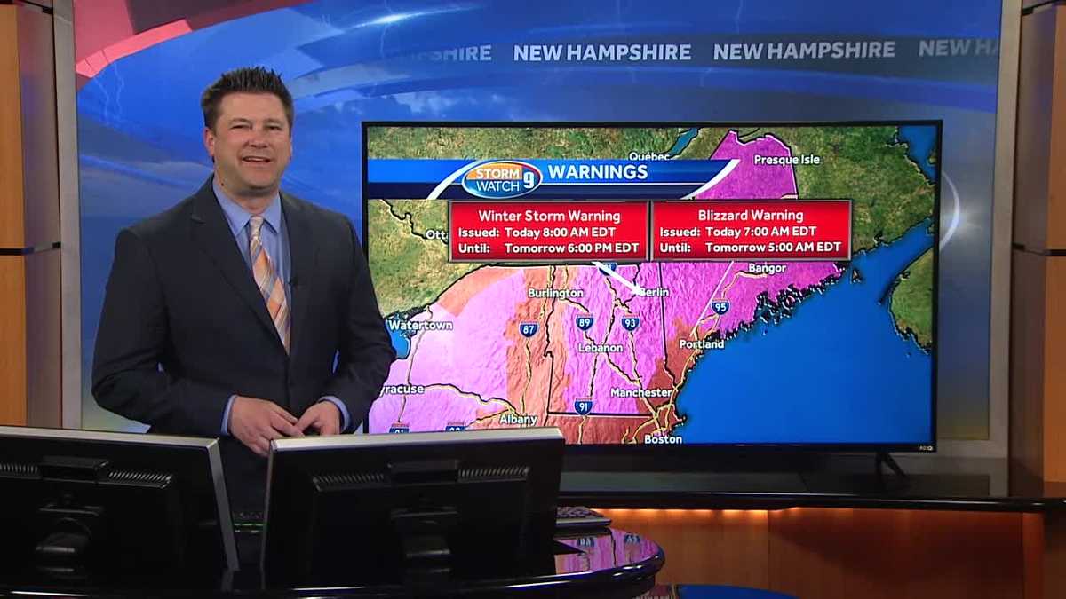 Watch: Heavy snow begins to fall across NH