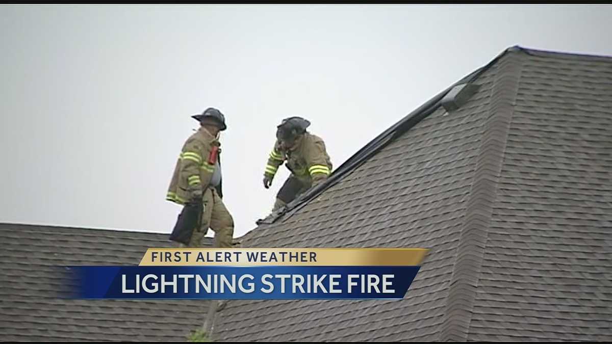 Lightning strike sparks Overland Park house fire