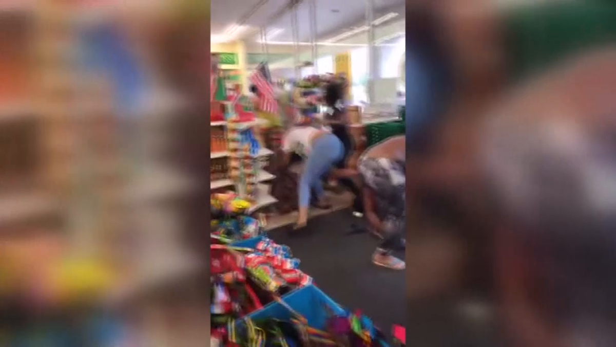 Caught on camera Women brawl inside Dollar Tree