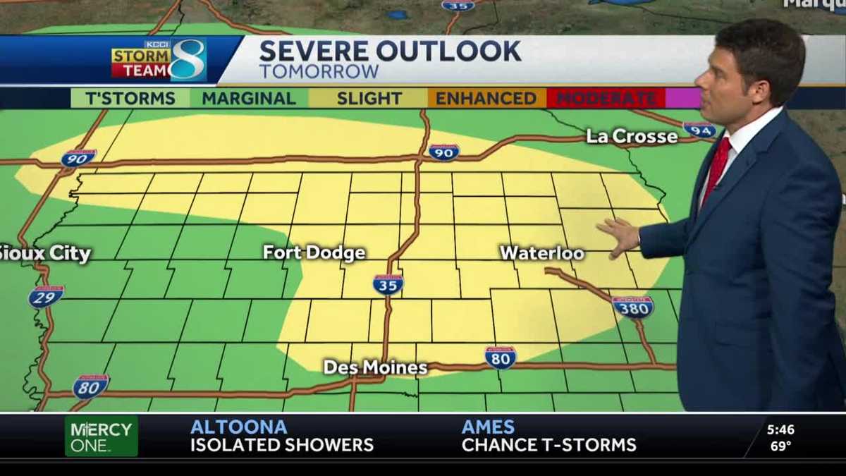 Chances for severe weather Monday