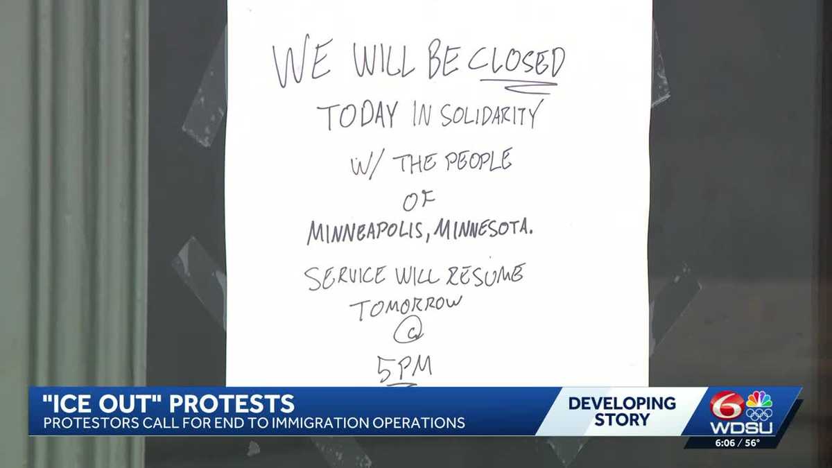 'ICE out' movement sparks protests, temporary business closures in New Orleans