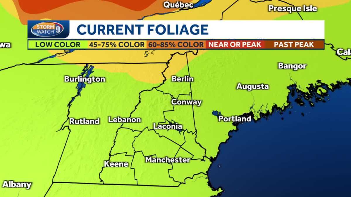 New Hampshire foliage tracker Leaves turning in northern NH