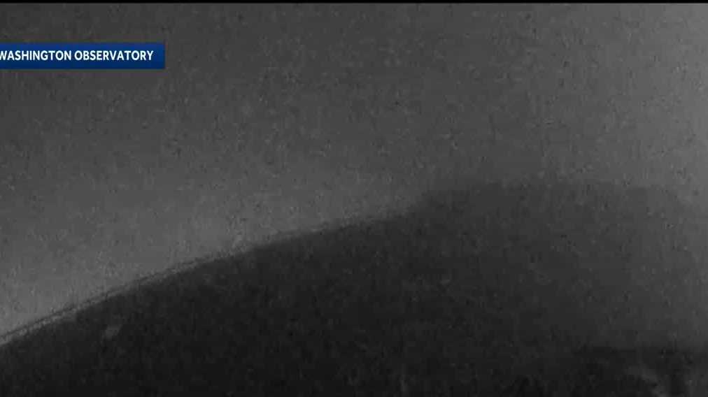Lightning strikes captured over Mount Washington summit