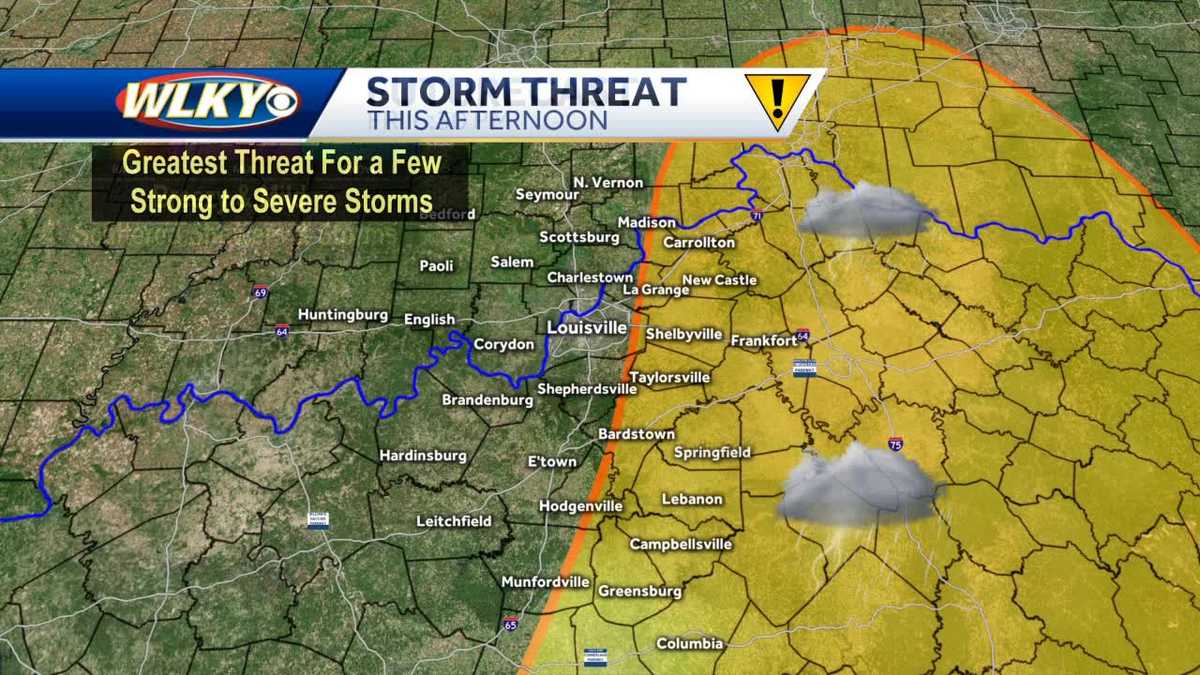 Scattered showers and storms possible