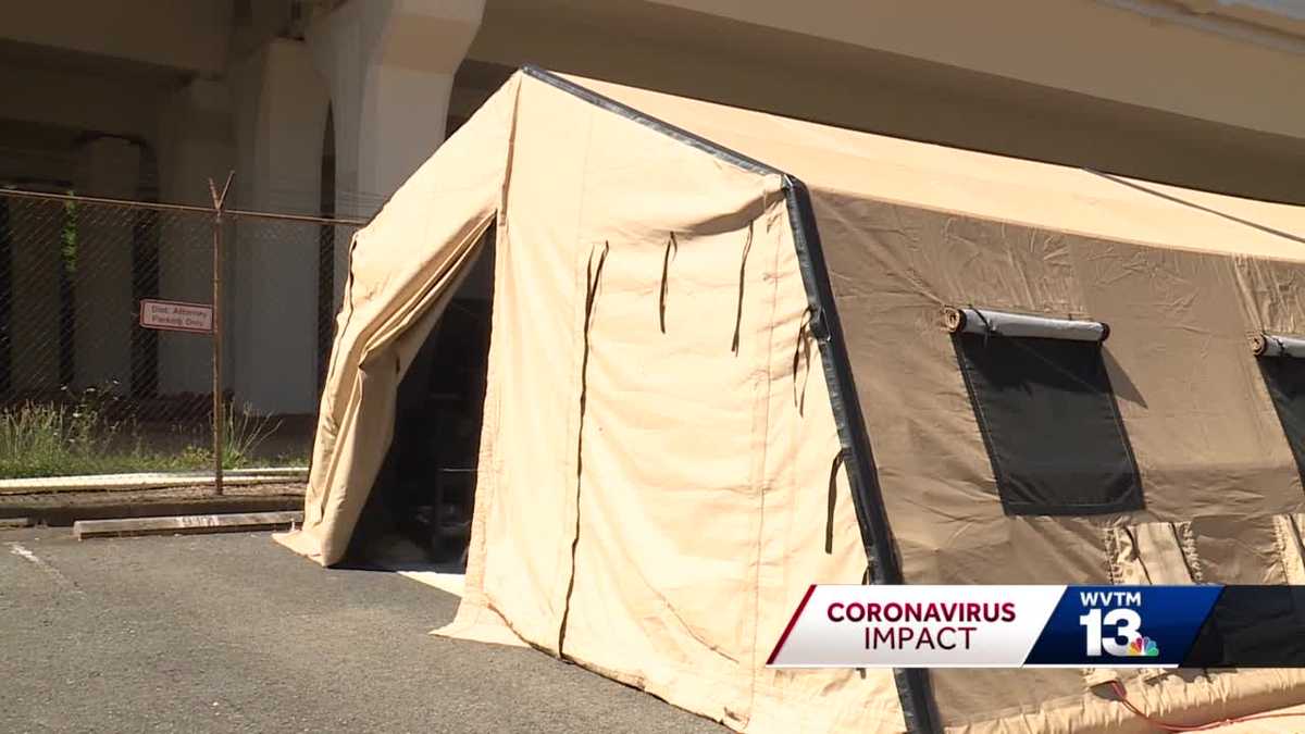 Tent used for booking Jefferson County inmates during coronavirus pandemic