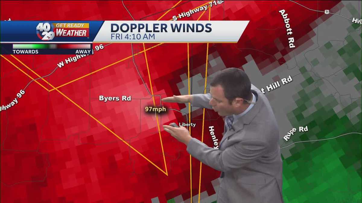 Mansfield tornado seen on radar