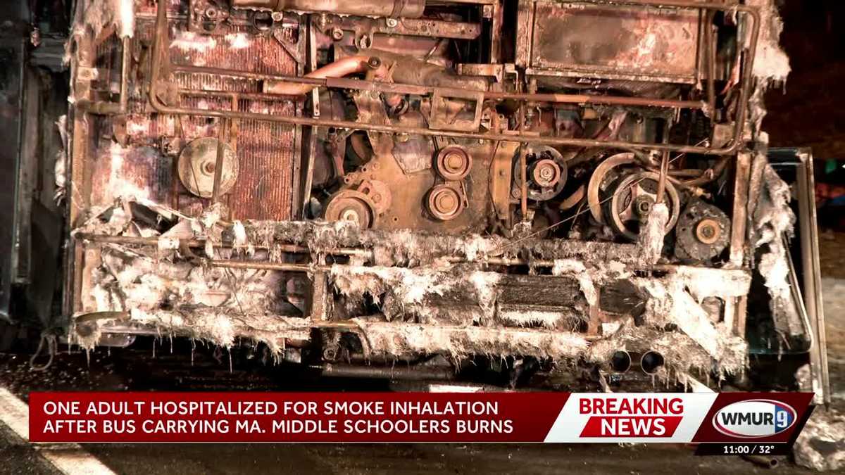 State Police: Bus carrying Mass. students caught on fire in Woodstock; one adult taken to hospital