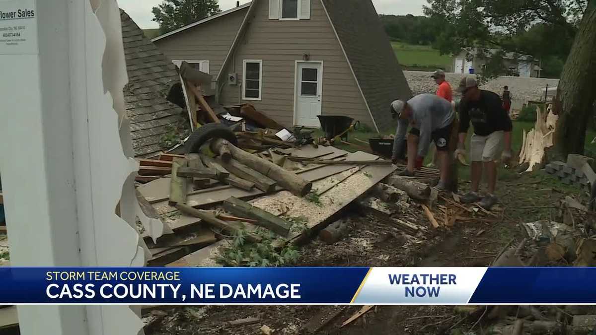 National Weather Service surveys storm zone in Cass County